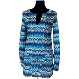 Rubber Ducky chevron knit swimsuit coverup Size Small